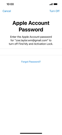 Key in the password for your Apple ID and press Turn Off. Wait a moment while the factory default settings are restored. Follow the instructions on the screen to set up your phone and prepare it for use. Key in the password for your Apple ID and press Turn Off. Wait a moment while the factory default settings are restored. Follow the instructions on the screen to set up your phone and prepare it for use.