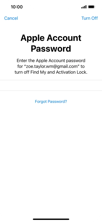 Key in the password for your Apple ID and press Turn Off. Wait a moment while the factory default settings are restored. Follow the instructions on the screen to set up your phone and prepare it for use. Key in the password for your Apple ID and press Turn Off. Wait a moment while the factory default settings are restored. Follow the instructions on the screen to set up your phone and prepare it for use.