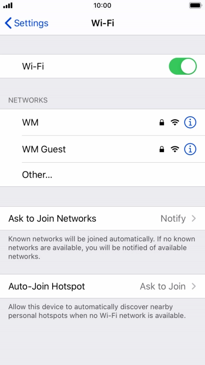 Press the required Wi-Fi network and key in the password for the Wi-Fi network. Press the required Wi-Fi network and key in the password for the Wi-Fi network.