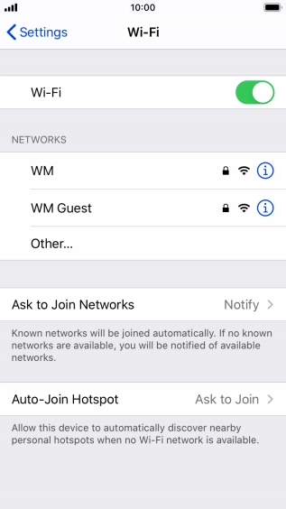 Press the required Wi-Fi network and key in the password for the Wi-Fi network. Press the required Wi-Fi network and key in the password for the Wi-Fi network.