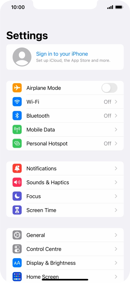 Press Sign in to your iPhone. Press Sign in to your iPhone.