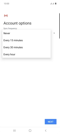 Press the required setting. Press the required setting.