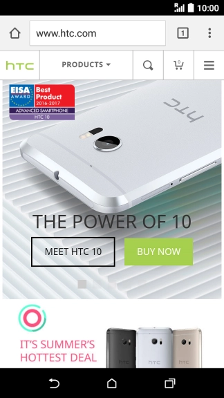 Press the address bar. Press the address bar.