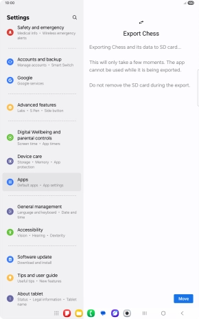 Press Move. Press Move.