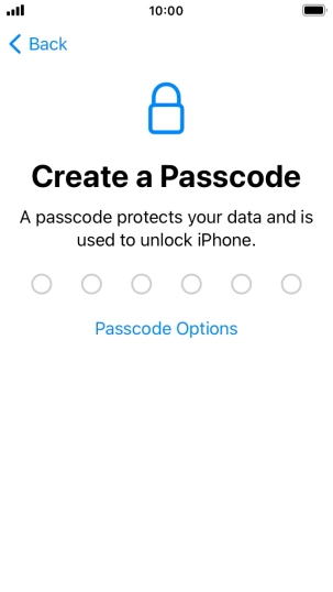 Press Passcode Options. Press Passcode Options.