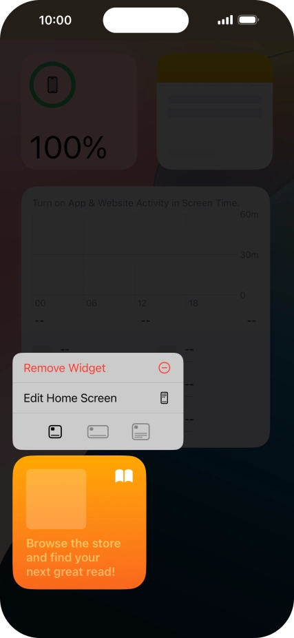 Press Remove Widget. Press Remove Widget.