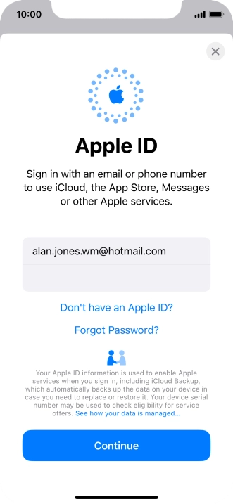 Press Continue. Press Continue.