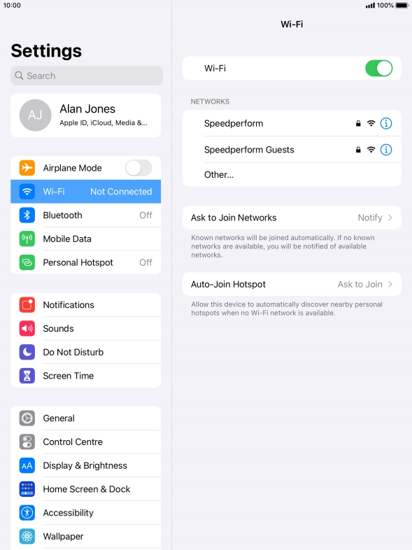 Press the required Wi-Fi network and key in the password for the Wi-Fi network. Press the required Wi-Fi network and key in the password for the Wi-Fi network.