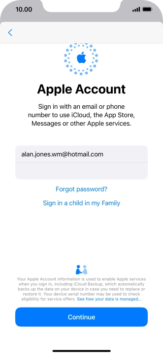 Press Continue. Press Continue.