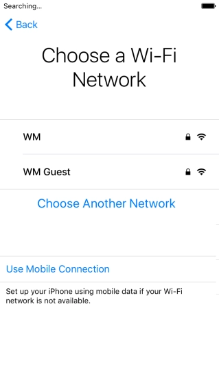 Press the required Wi-Fi network. Press the required Wi-Fi network.