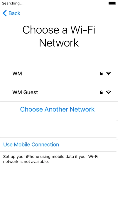 Press the required Wi-Fi network. Press the required Wi-Fi network.