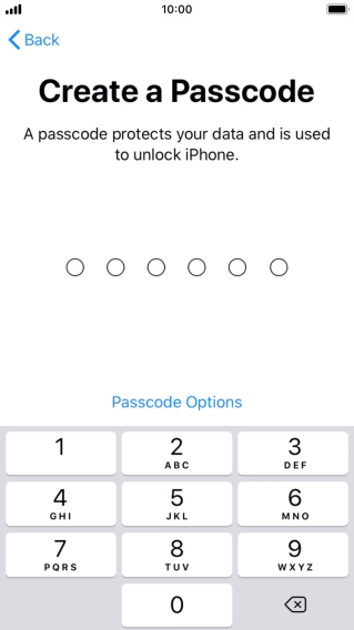 Press Passcode Options. Press Passcode Options.