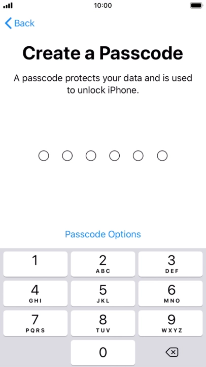 Press Passcode Options. Press Passcode Options.