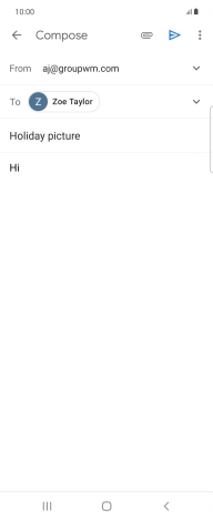 Press the attachment icon. Press the attachment icon.