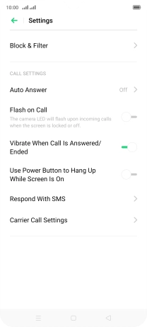 Press Carrier Call Settings. Press Carrier Call Settings.