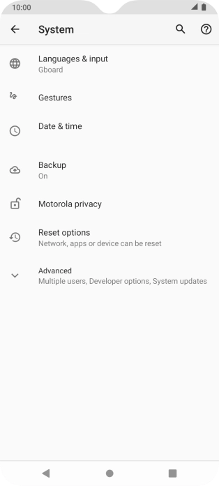 Press Reset options. Press Reset options.