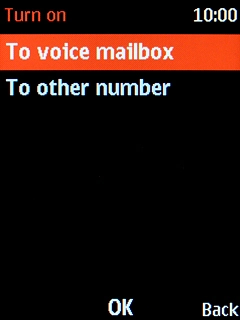 Select To voice mailbox. Select To voice mailbox.