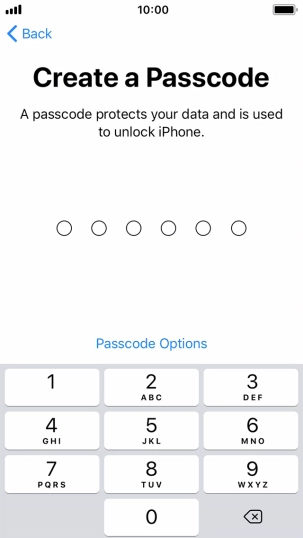 Press Passcode Options. Press Passcode Options.
