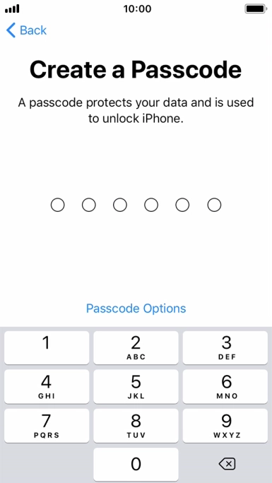 Press Passcode Options. Press Passcode Options.