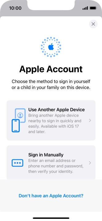 Press Sign in Manually. Press Sign in Manually.