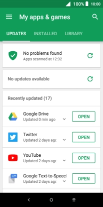 Press INSTALLED. Press INSTALLED.