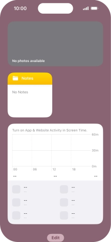 Press and hold the required Widget Stack. Press and hold the required Widget Stack.