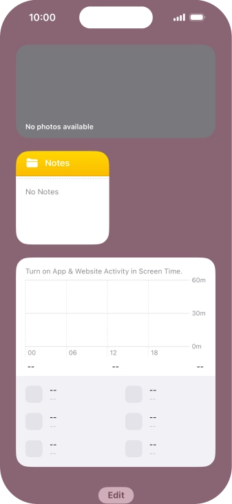 Press and hold the required Widget Stack. Press and hold the required Widget Stack.
