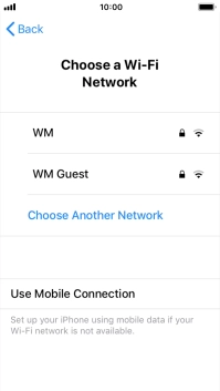 Press the required Wi-Fi network. Press the required Wi-Fi network.