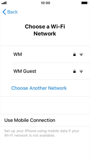 Press the required Wi-Fi network. Press the required Wi-Fi network.