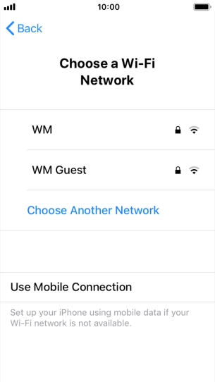 Press the required Wi-Fi network. Press the required Wi-Fi network.