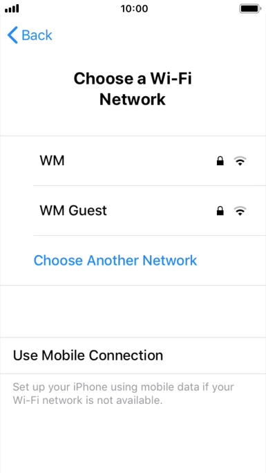 Press the required Wi-Fi network. Press the required Wi-Fi network.