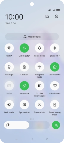 Press the settings icon. Press the settings icon.