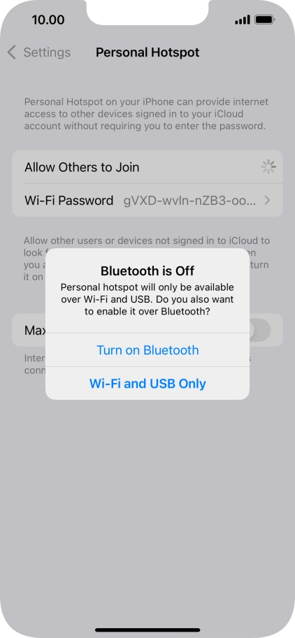 If Wi-Fi is turned on, press Wi-Fi and USB Only. If Wi-Fi is turned on, press Wi-Fi and USB Only.