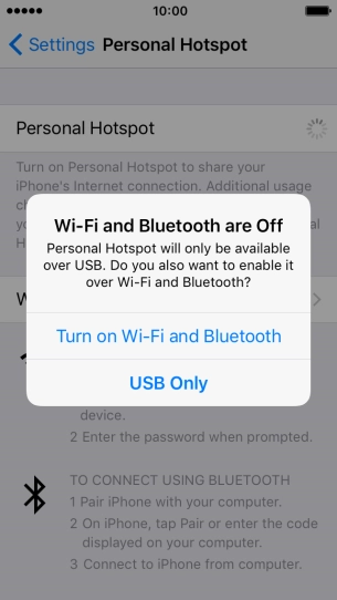 Press Turn on Wi-Fi and Bluetooth. Press Turn on Wi-Fi and Bluetooth.