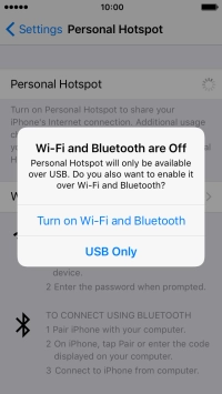 Press Turn on Wi-Fi and Bluetooth. Press Turn on Wi-Fi and Bluetooth.