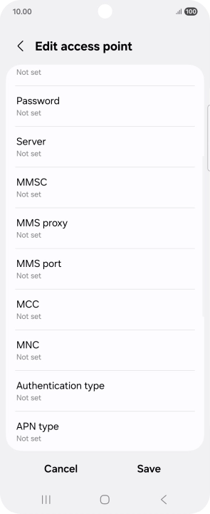 Press MMS port. Press MMS port.