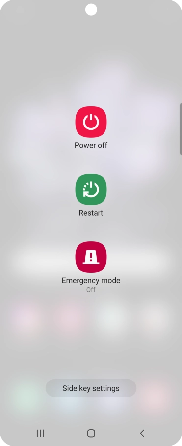 Press Power off. Press Power off.