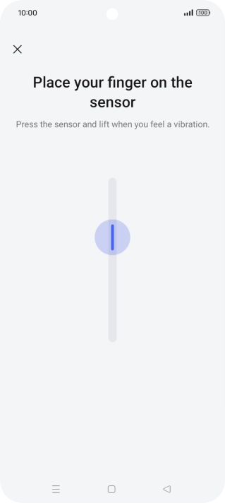 Follow the instructions on the screen to create the phone lock code using your fingerprint. Follow the instructions on the screen to create the phone lock code using your fingerprint.