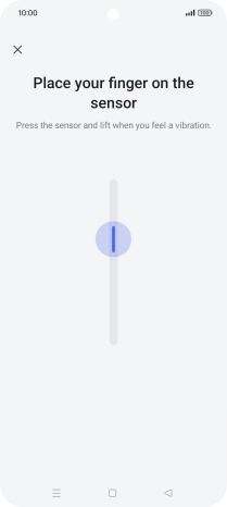 Follow the instructions on the screen to create the phone lock code using your fingerprint. Follow the instructions on the screen to create the phone lock code using your fingerprint.