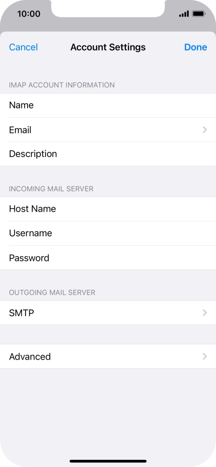 Press SMTP. Press SMTP.