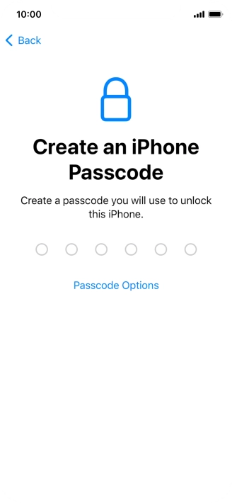 Press Passcode Options. Press Passcode Options.