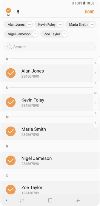 Press DONE. Press DONE.