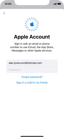 Press Password and key in the password for your Apple ID. Press Password and key in the password for your Apple ID.