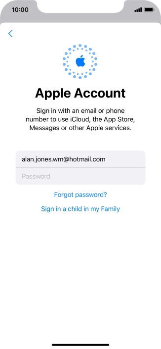 Press Password and key in the password for your Apple ID. Press Password and key in the password for your Apple ID.