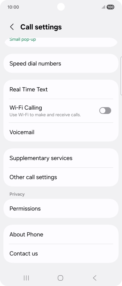 Press Supplementary services. Press Supplementary services.