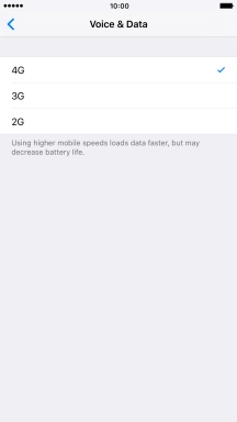 Press the required network mode. Press the required network mode.