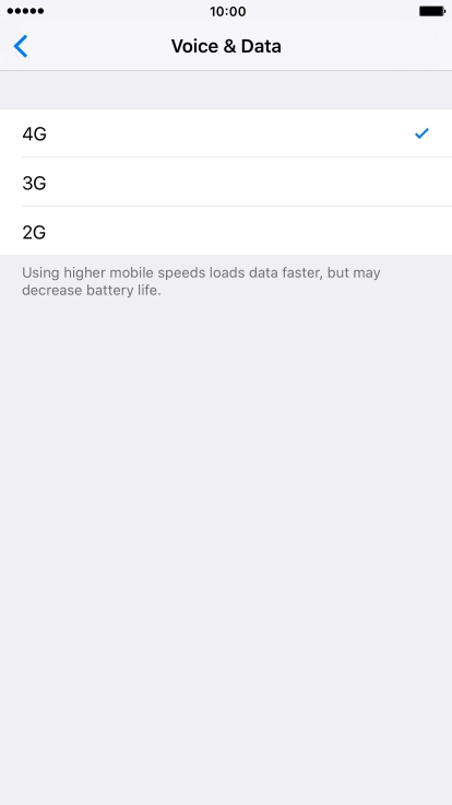 Press the required network mode. Press the required network mode.