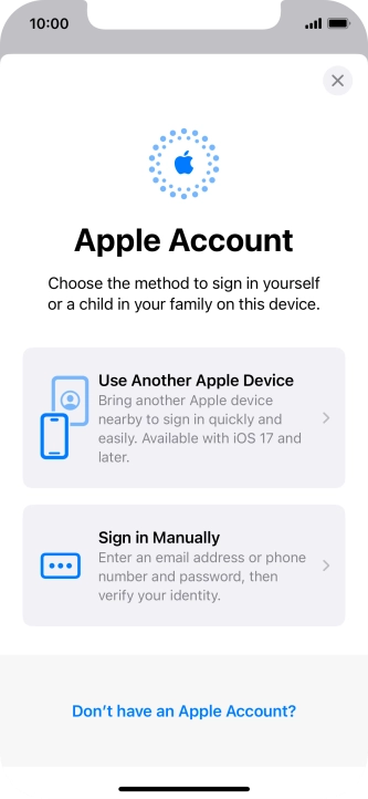 Press Sign in Manually. Press Sign in Manually.