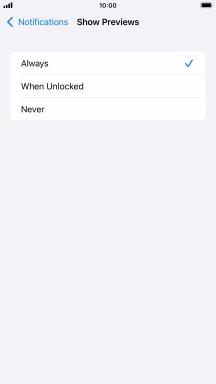 To select notification preview on the lock screen, press Always. To select notification preview on the lock screen, press Always.