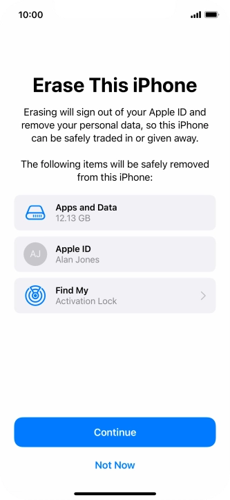 Press Continue. Press Continue.